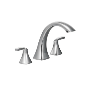 Moen® T693 Voss™ Roman Tub Faucet, 10 in Center, Chrome, 2 Handles, Traditional