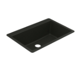 Moen® GGB3026B Sink, 33 in L x 20 in W x 9.43 in D, Undermount/Drop-In Mount, Granite, Black