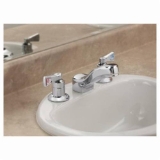 Moen® 8220 Centerset Lavatory Faucet, M-DURA™, 2.2 gpm Flow Rate, 2-7/8 in H Spout, 8 in Center, Chrome, 2 Handles