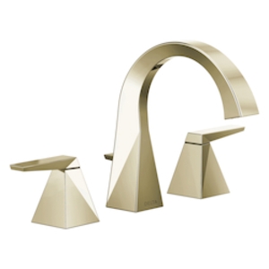 DELTA® 35546-PN-PR-MPU-DST Trillian™ Widespread Bathroom Faucet, Commercial/Residential, 1.2 gpm Flow Rate, 4-5/16 in H Spout, 4 to 16 in Center, Lumicoat® Polished Nickel, 2 Handles, Metal Pop-Up Drain