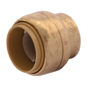 SharkBite™ U518LF Pipe End Cap, 3/4 in Nominal, Push-Fit End Style, Brass