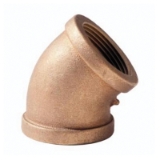 Merit Brass X102-02 45 deg Straight Pipe Elbow, 1/8 in Nominal, FNPT End Style, 125 lb, Brass, Rough, Import