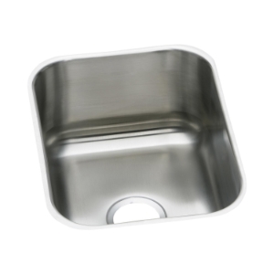 Elkay® DXUH1318 Dayton® Bar Sink, Radiant Satin, Rectangle Shape, 13-1/2 in L x 18 in W Bowl x 8 in D Bowl, 16 in L x 20-1/2 in W x 8 in H, Undermounting, 18 ga Stainless Steel