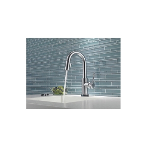 DELTA® 9959T-AR-DST Trinsic® Single Handle Pull-Down Bar/Prep Faucet with Touch2O® Technology, Arctic™ Stainless