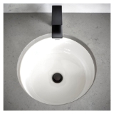 Gerber® G0013740 Luxoval™ Undercounter Bathroom Sink, Round Shape, 16 in Dia x 6-7/8 in H, Deck/Wall Mount, Vitreous China, White
