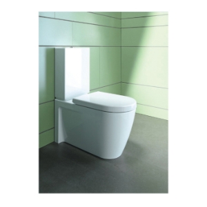 DURAVIT D1654700 Toilet Kit, Starck 2, Elongated Bowl, 12 in Rough-In, 1.28 gpf, White