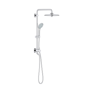 GROHE 27867001 Shower System, Retrofit System 260, 10-1/4 in Dia, Rain/SmartRain/Jet Shower Head, 2.5 gpm, Dream/ Rain Spray, StarLight® Polished Chrome