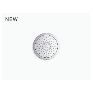 Kohler® 22169-CP Forte® Multi-Function Showerhead with Katalyst® Air-Induction Technology, 2.5 gpm Max Flow, 3 Sprays, Wall Mount, 5-1/2 in Dia x 4-7/8 in H Head, Polished Chrome