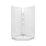 Sterling® 72040106-0 Neo-Angle Shower, Intrigue®, 40-1/4 in L x 40-1/4 in W x 80-1/4 in H, Solid Vikrell®, White