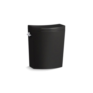 Kohler® 19042-7 Persuade® Curv Dual-Flush Toilet Tank With Supply Line, 1.6 gpf Full/1 gpf Partial, Left Hand Lever Flush, Black
