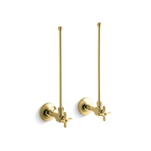 Kohler® 7605-P-PB Angle Supply With Flange, 2 Pieces, Brass