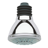 GROHE 28448000 Movario® 100 Five Shower Head, 2.5 gpm, 5 Sprays, Wall Mount, 3-15/16 in Dia Head, StarLight® Polished Chrome