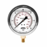 WINTERS PFQ800 Dual Scale Pressure Gauge, 0 to 15 psi/kPa, 1/4 in NPT Connection, 2-1/2 in Dial, +/- 1.5 %, Glycerin Liquid Filled