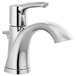 Peerless® P1535LF Parkwood™ Lavatory Faucet, Commercial/Residential, 1 gpm Flow Rate, 3-1/4 in H Spout, 1 Handle, Pop-Up Drain, 1/3 Faucet Holes, Polished Chrome, Function: Traditional