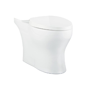 NIAGARA N7747E Single Flush Toilet, Phantom, Elongated Bowl, 17 in H Rim, 12 in Rough-In, 0.8 gpf Flush Rate, White
