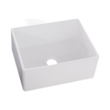 Elkay® SWUF2520WH Explore™ Traditional Farmhouse Apron Front Kitchen Sink, Rectangle Shape, 19-5/8 in W x 10-1/8 in H, Fireclay, White