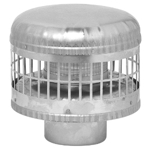 METAL-FAB® Corr/Guard® 4CGSWC Vertical Cap, Stainless Steel, Fits Duct Size: 4 in, 8-1/4 in W x 8 in H Cap