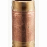 Merit Brass 2008-550 Standard Pipe Nipple, 1/2 in x 5-1/2 in L, Brass, MNPT, SCH 40/STD, Domestic