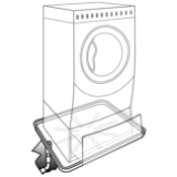 Camco 20786 Low Profile Washing Machine Drain Pan, Matte White