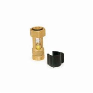 Uponor TruFLOW™ A2640027 Visual Flow Meter, 0.25 to 2 gpm, Brass/Glass