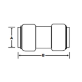 Sharkbite® U016LF Straight Pipe Coupling, 3/4 in Nominal, Push-Fit End Style, Brass