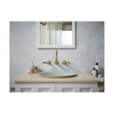 Kohler® 17890-RL-RB3 Derring® Vessel Bathroom Sink, Round Shape, 17-11/16 in W x 17-11/16 in D x 6 in H, Drop-In Mount, Vitreous China, Bluestone Rutile