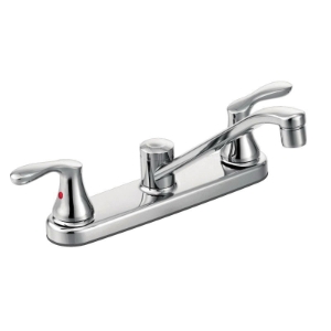CFG 40616 Cornerstone™ Kitchen Faucet, Residential, 1.5 gpm Flow Rate, 8 in Center, Polished Chrome, 2 Handles