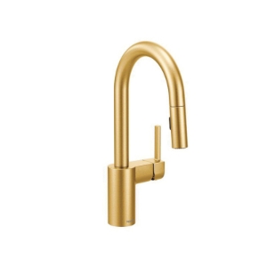 Moen® 5965BG Model 5965 Pull-Down Bar Faucet, Align™, Brushed Gold, 1 Handle, 1.5 gpm