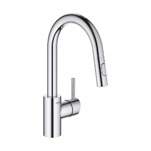 GROHE 31479001 31479_1 Concetto™ Pull-Down Bar Faucet, 1.75 gpm Flow Rate, Polished Chrome, 1 Handle, 1 Faucet Hole, Residential