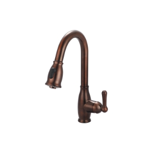 OLYMPIA K-5040-ORB Pull-Down Kitchen Faucet, Accent, 1.8 gpm Flow Rate, Oil Rubbed Bronze, 1 Handle, 1/3 Faucet Holes, Function: Traditional
