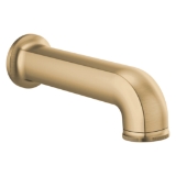 Brizo® 73506-GL Kintsu® Diverter Pull-Down Tub Spout, 2-1/4 in Dia x 8-9/16 in L, Luxe Gold