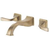 Brizo® 65830LF-GL Virage® Lavatory Faucet, 1.5 gpm Flow Rate, 8 in Center, Luxe Gold, 2 Handles, Metal Pop-Up Drain, Function: Traditional