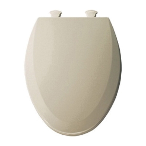 Bemis® 7B1500EC 006 Toilet Seat with Cover, Elongated Bowl, Closed Front, Wood, Bone, Quick Release Hinge