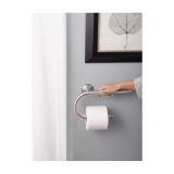 Moen® LR2352DBN Grab Bar with Integrated Toilet Paper Holder, Home Care®, 8 in L x 1 in Dia, Brushed Nickel, Stainless Steel