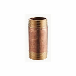 Merit Brass 2024-500 Pipe Nipple, 1-1/2 in x 5 in L, Brass, MNPT, SCH 40/STD, Domestic