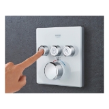 GROHE 29165LS0 Thermostatic Trim, 9.5 gpm Valve, StarLight® Moon White