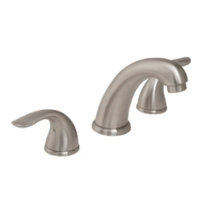 Gerber® G0043376BN Viper™ Lavatory Faucet, 1.2 gpm Flow Rate, 3-3/8 in H Spout, 6 to 12 in Center, Brushed Nickel, 2 Handles, Metal Touch-Down Drain