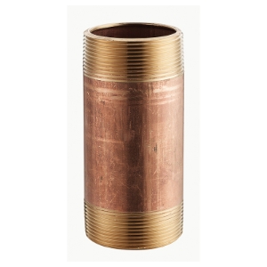 Merit Brass 2004-600 Pipe Nipple, 1/4 in x 6 in L, Brass, MNPT, SCH 40/STD, Domestic