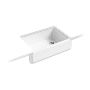 Kohler® 5827-0 Whitehaven® 32-3/4 in Undermount Single-Bowl Farmhouse Kitchen Sink, White