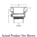 Sioux Chief FinishLine™ 832-4DHSR Adjustable Floor Drain, 6-1/2'' Round Stainless Steel Ring & Strainer