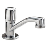 DELTA® 701LF-HDF Self-Close Centerset Lavatory Faucet, HDF®, Commercial, 0.5 gpm Flow Rate, 3-1/2 in H Spout, 1 Handle, 1 Faucet Hole, Polished Chrome