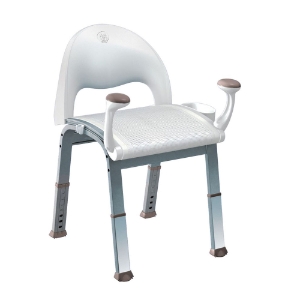 Moen® DN7100 Premium Shower Chair, Home Care®, 19 in W Seat, Aluminum Legs