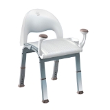 Moen® DN7100 Premium Shower Chair, Home Care®, 19 in W Seat, Aluminum Legs, Glacier White