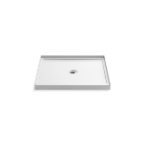 Kohler® 1-Piece Single Threshold Shower Base, Rely®, White, Center Drain, 36 in L x 34 in W x 4-3/16 in D