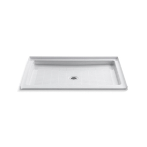 Kohler® 9026-0 Purist® Single Threshold Shower Receptor, White, Center Drain, 48 in L x 36 in W x 5-1/8 in D