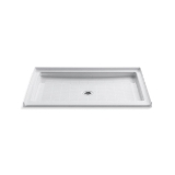 Kohler® 9026-0 Purist® Single Threshold Shower Receptor, White, Center Drain, 48 in L x 36 in W x 5-1/8 in D