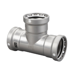 Viega MegaPress® 26590 Tee, 3 x 3 x 1-1/2 in, Press, Carbon Steel