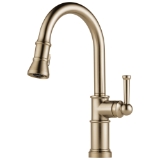 Brizo® 63025LF-GL Artesso® Single Handle Pull-Down Kitchen Faucet, 1.8 gpm Flow Rate, Luxe Gold, 1 Handle, 1 Faucet Hole, Spray/Aerated Stream Function