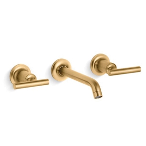Kohler® T14413-4-2MB Purist® Bathroom Sink Faucet Trim, 1.2 gpm Flow Rate, 8 in Center, Vibrant® Brushed Moderne Brass, 2 Handles