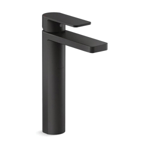 Kohler® 23475-4-BL K-Parallel® Tall Bathroom Sink Faucet, 1.2 gpm Flow Rate, 8-1/16 in H Spout, 1 Handle, Touch-Activated Drain, 1 Faucet Hole, Matte Black, Function: Traditional